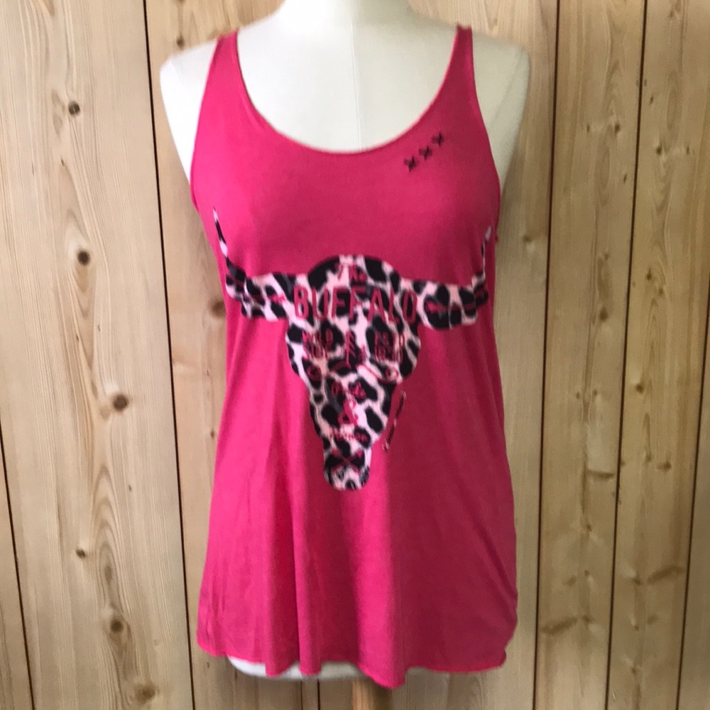LAST CALL Bohemian Cowgirl buffalo skullracerback layering tank rodeo NFR Large